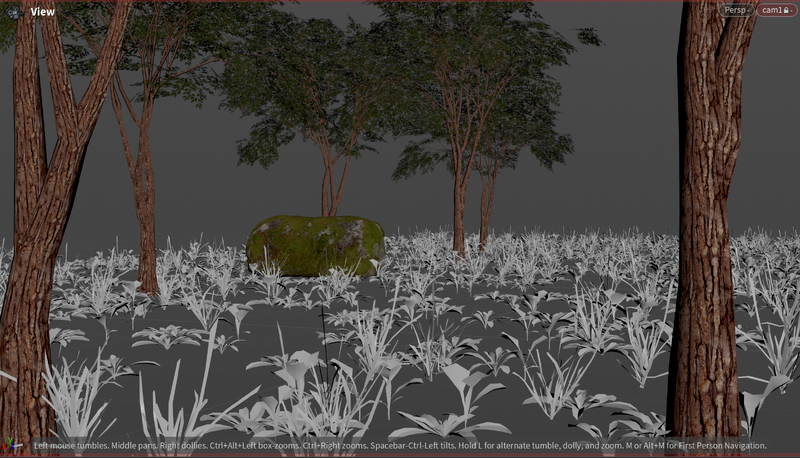 [과제] FileCache, FBX import 노드와 CopytoPoints 를 활용하여 Scene 을 만들어봤습니다.